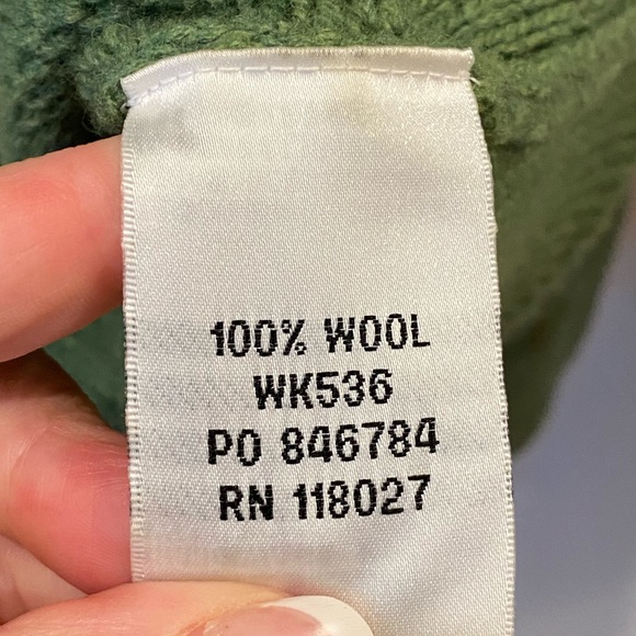 Boden 90s Wool Green Cardigan Coat Blazer Brass Buttons Retro Preppy Classy 10 M - Picture 7 of 7